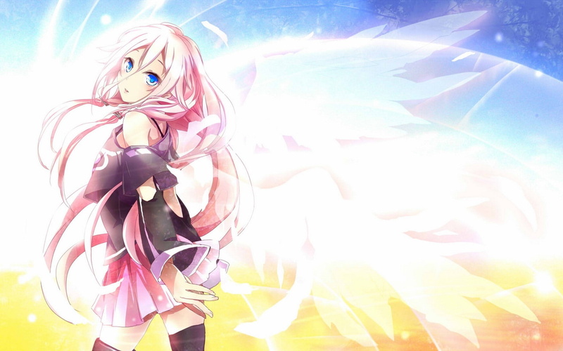 girls, art, anime, thigh, dress, vocaloid, bottomless, wings, hatsune, roses, hd, miku, wallp, 1080P, highs, x, hot, gloves