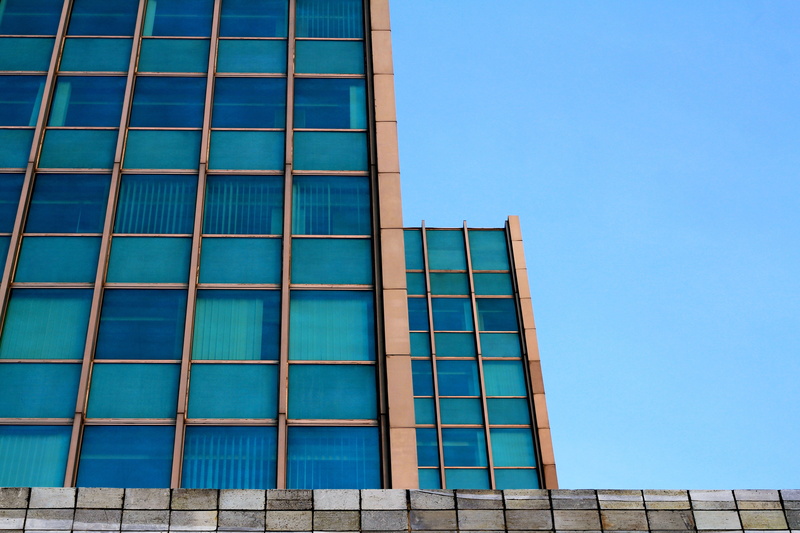 architecture, pattern, no people, pixel, city, 4K, minimalist, facade, nature, lines, company, outdoors, color, urban, construction, exterior, sky, perspective