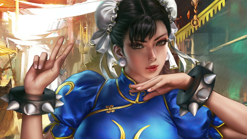 artwork, video game characters, female warrior, chun li, Logan Cure, Street Fighter, 4K