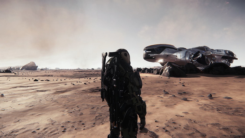 lifestyles, day, Star Citizen, desert, environment, climate, beauty in nature, unrecognizable person, arid climate, lancer (Star Citizen), sand, standing