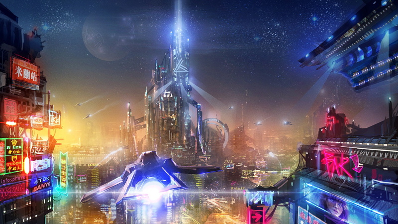 architecture, skyscraper, office building exterior, city, modern, Star Citizen, star - space, space, arts culture and entertainment, building, sky, nature
