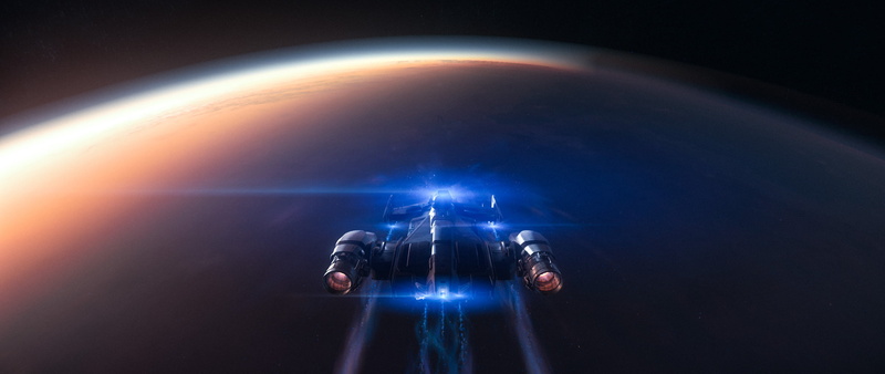 Star Citizen, 2K, ultrawide, space, planet, spaceship, Ultra Settings, screen shot