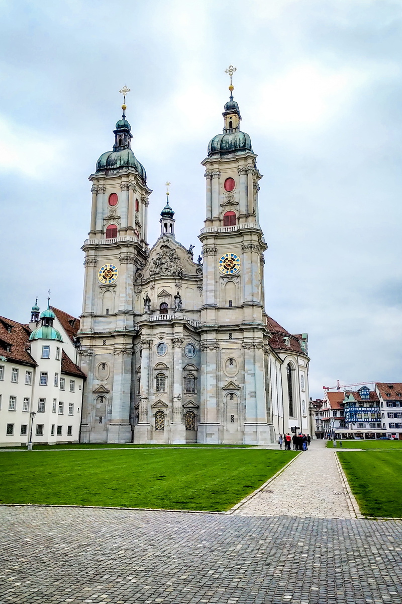 steeple, collegiate church, tower, turret, st, built structure, sky, spire, facade, building exterior, place of worship, architecture, day, gallen, nature