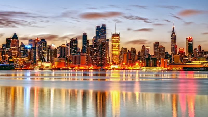 morning, 1080P, new, york, dawn, New York, lights