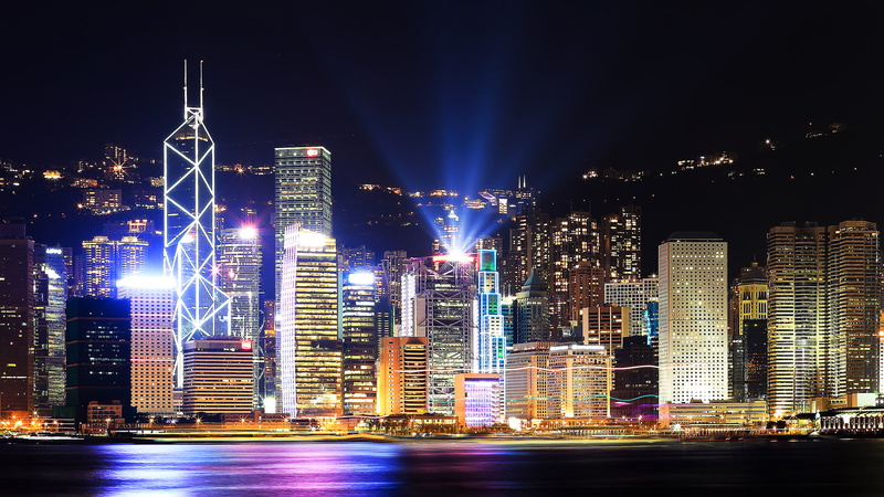 hong, hd, buildings, cityscape, night, kong, lights, 1080P, skyscrapers