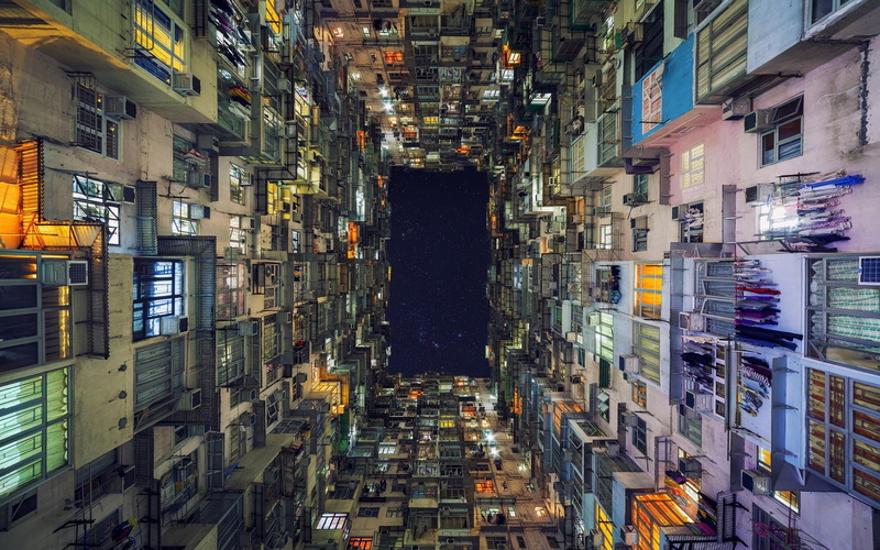 building, night, architecture, dusk, no people, skyscraper, modern, lighting equipment, Asia, building exterior, tall - high, built structure, outdoors