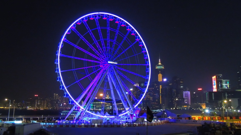 clear sky, travel, landmark, illuminated, lighting equipment, building exterior, travel destinations, harbour, amusement park, asia, kong, architecture