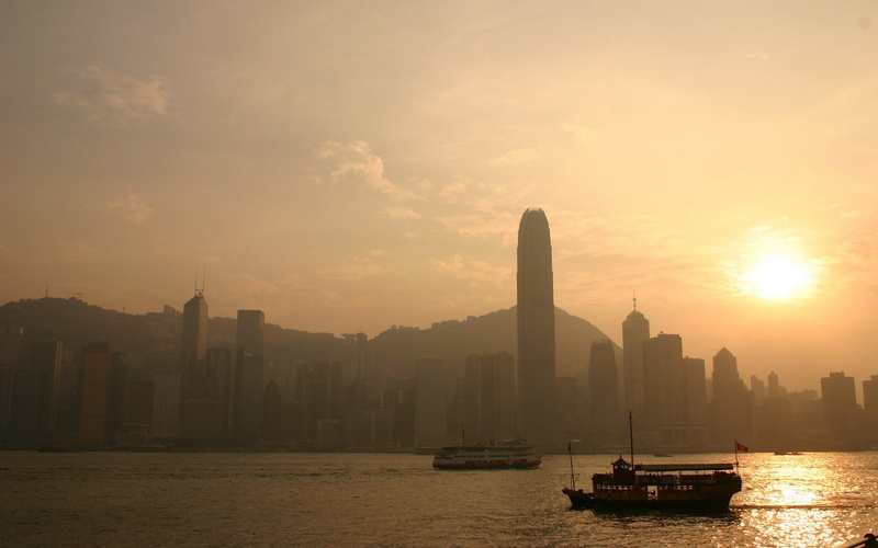 building, 1080P, Urban, Victoria Harbour, Cityscape, sunset, Skyscraper, photography, architecture, Hong Kong, city
