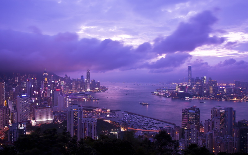 Hong Kong, City, Cities, Sky, Skyscraper, Cloud, Victoria Harbour, 2K, China