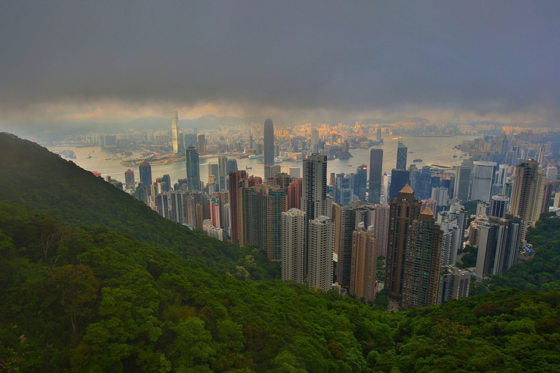 1080P, Cities, Victoria Harbour, Megapolis, China, Fog, Hong Kong