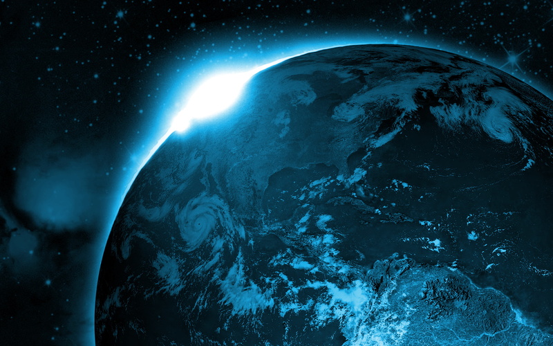 over, planet, 2K, sunrise