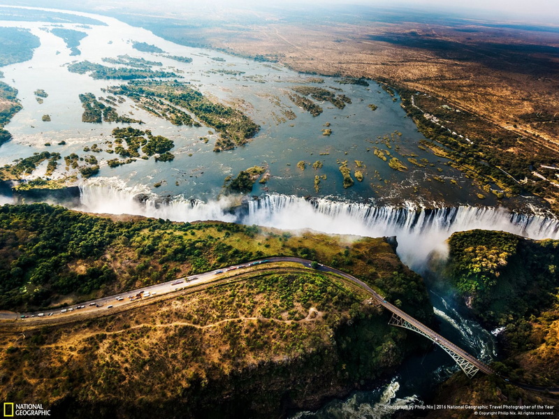 aerial view, aerial, waterfall, travel destinations, 1080P, matabeleland, no people, falls, motion, idyllic, power in nature, long exposure, day, scenics - nature