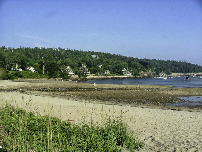 clear sky, outdoors, acadia, beauty in nature, grass, summer, nature, seal, scenics, Acadia National Park, river, sand, blue, plant, shoreline, photos