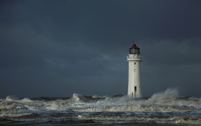 1080P, lighthouse, ocean, hd, nature