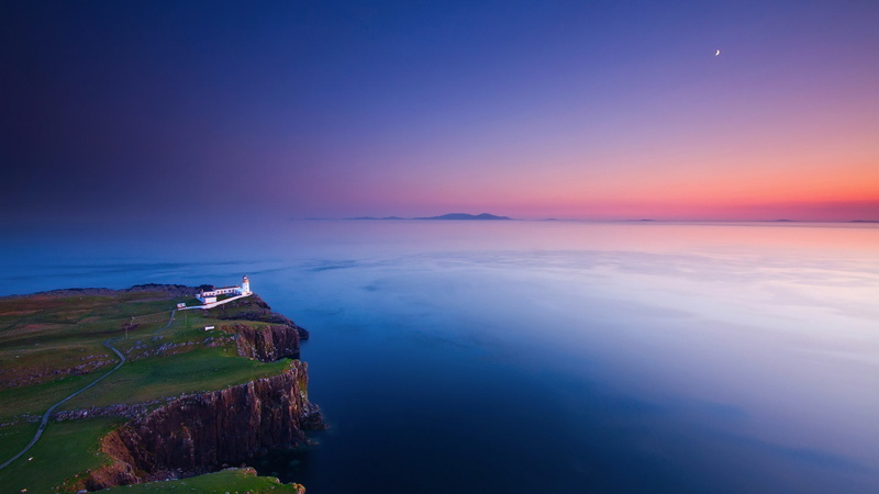 coast, nature, lighthouse, hd, 1080P, sunset, ocean