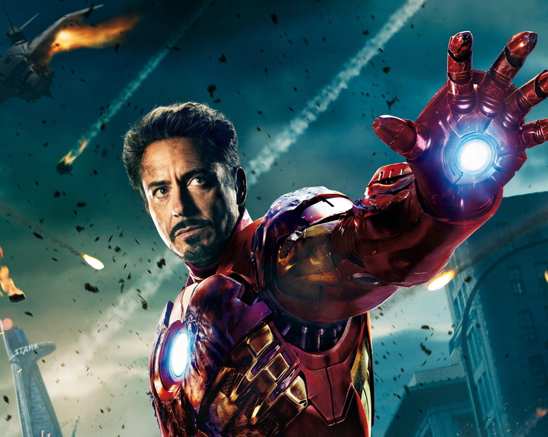 holding, iron man, Robert Downey Jr, occupation, The Avengers, people, males, illuminated, one Person, lifestyles, portrait, 1080P, waist up, young men
