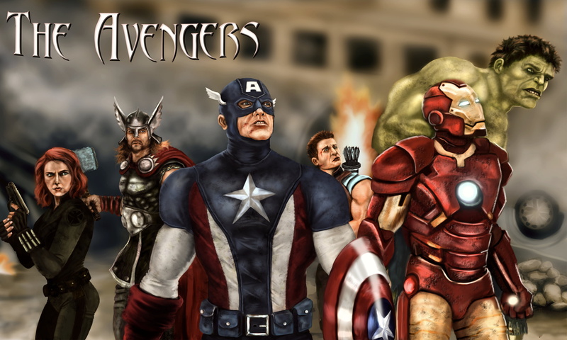 art and craft, group of people, 4K, Ruffalo, day, focus on foreground, iron man, The Avengers, illustration, shield, avengers, representation, men, Scarlett Johansson