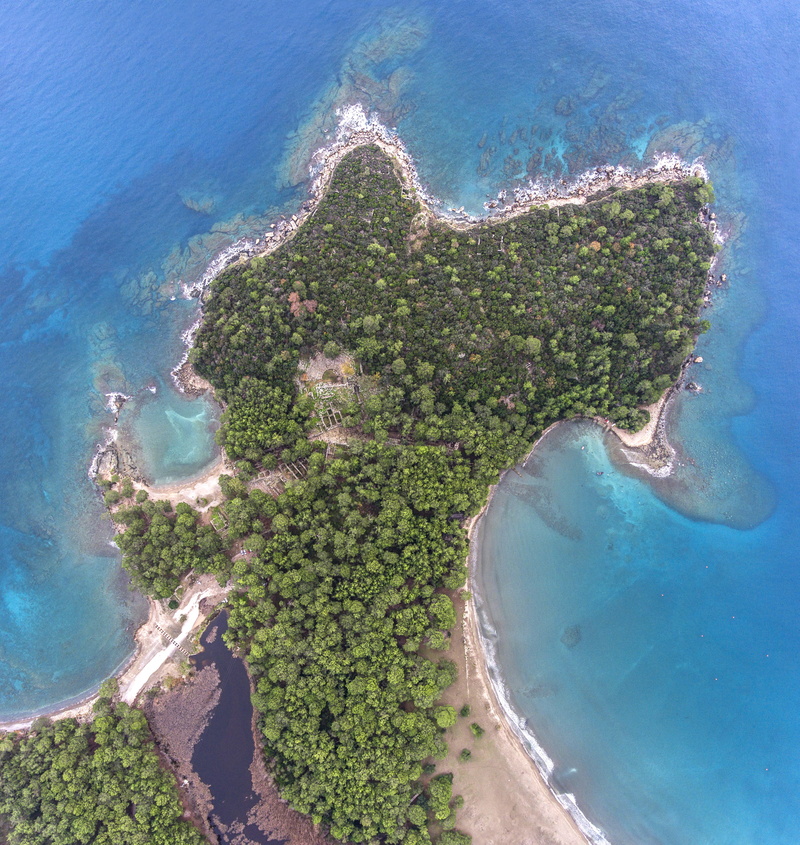 m, l, r, coastline, 2K, beauty in nature, plant, forest, no people, land, nature, scenics - nature, coast, water, d, high angle view, photo, aerial, p