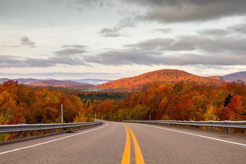 outdoors, nature, non-urban scene, no people, cloudy, sky, tremblant, sign, transportation, chemin du nordet, fog, autumn, the way forward, saint-donat-de-montcalm