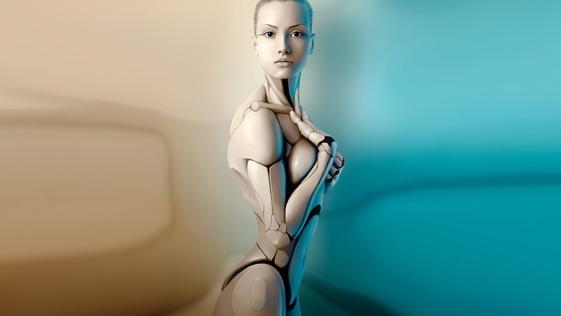 artwork, 1080P, robot, Gynoid, women