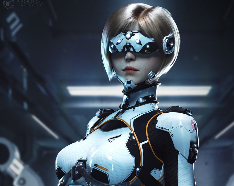 cyborg, artwork, digital art, science fiction, Gynoid, 1080P, women, fantasy art, futuristic