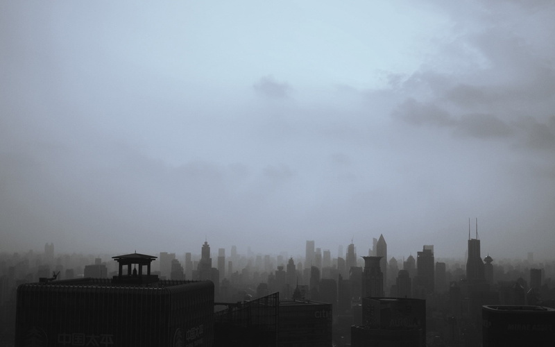 1080P, fog, skyscraper, pollution, landscape, travel destinations, tall - high, day, built structure, building, smog, building exterior, nature, cloud - sky