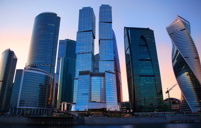 megalopolis, outdoors, evening, urban skyline, built structure, building exterior, the façade of the, landscape, financial district, moscow city, cityscape