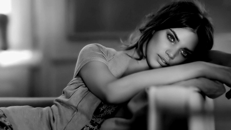 lima, 1080P, adriana, hd, couch, adriana lima, soft, black and white