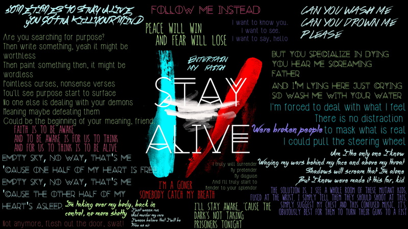Twenty One Pilots, Music, Collage, Word, Band (Music), 1080P