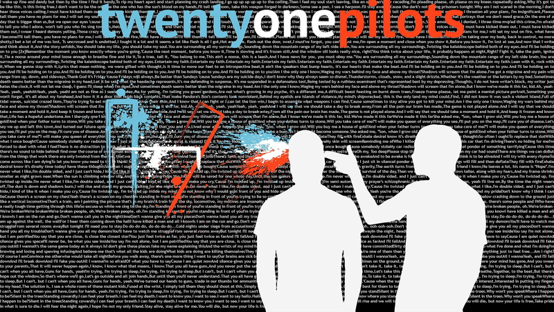investment, creativity, finance, standing, male likeness, sign, text, Twenty One Pilots, western script, computer, technology, Band (Music), rear view