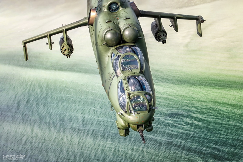 Pilot, HESJA Air-Art Photography, Cockpit, 1080P, Attack helicopter, Mi-24, Polish air force, Sea