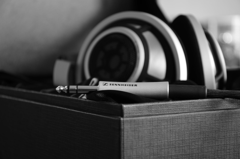 book, selective focus, leather, music, text, open, single Object, business, communication, equipment, wire, metal, headphones, black Color, sennheiser