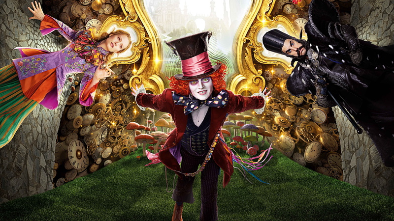 Alice Through the Looking Glass, best movies of 2016, characters, 5K, wonderland, alice, jonny depp