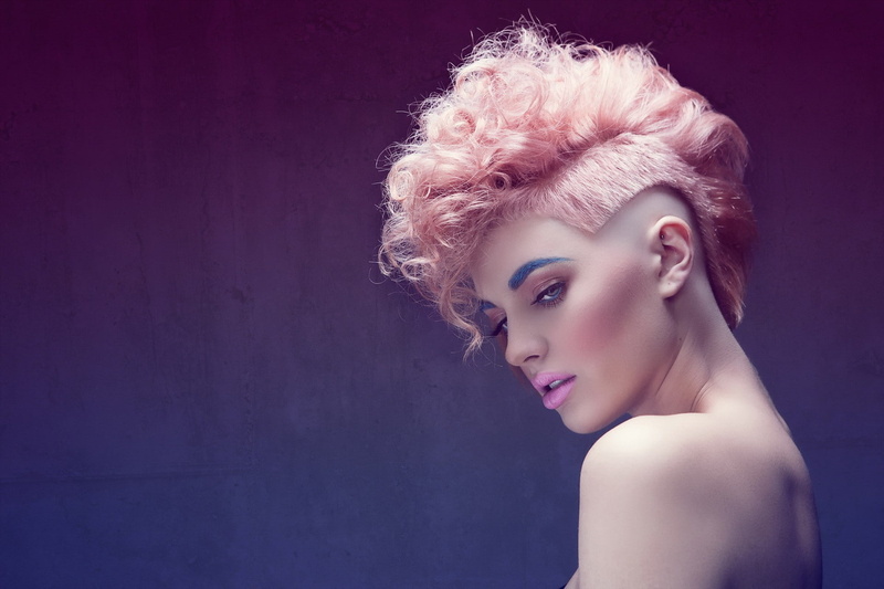 punk, beauty, portrait, body part, human hair, young women, glamour, hair, fashion model, pink hair, modern, haute couture, headshot, 1080P, human face
