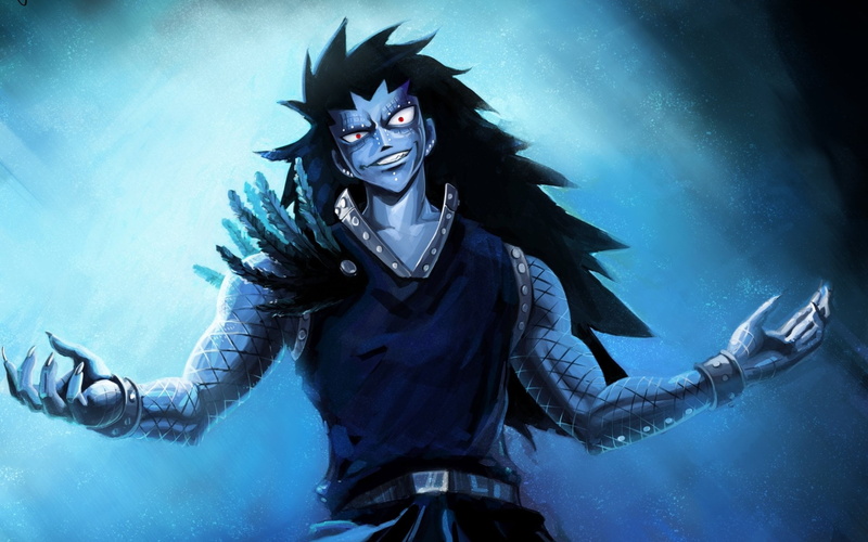 make-up, fantasy, clothing, dark, blue, Gajeel Redfox, dressing up, Anime, evil, water, nature, arts culture and entertainment, one person, obscured face
