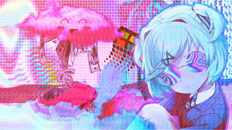vaporwave, Natsuki (Doki Doki Literature Club), 1080P, Doki Doki Literature Club