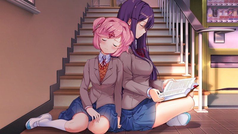 Natsuki (Doki Doki Literature Club), Yuri (Doki Doki Literature Club), Doki Doki Literature Club, DDLC, 1080P