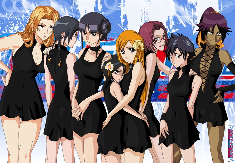 Tatsuki Arisawa, Orihime Inoue, Rangiku Matsumoto, Chizuru Honshou, Lisa Yadomaru, Rukia Kuchiki, Yoruichi Shihôin, Nanao Ise, 5K, Bleach, Nemu Kurotsuchi