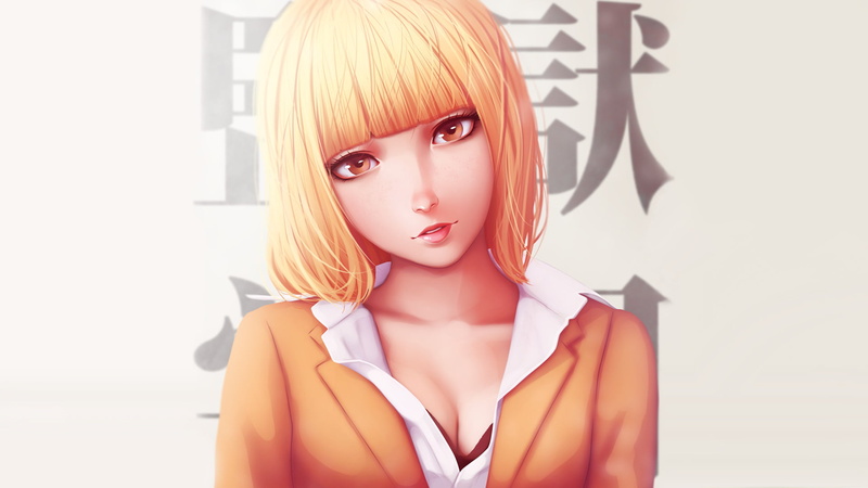 bangs, fashion, Prison School, beautiful woman, Anime, studio shot, front view, females, women, indoors, human face, young adult, close-up, young women