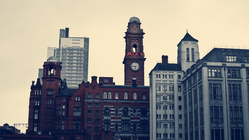 big, apartment, sky, nature, low angle view, history, travel, The Principal, building, old, clock, day, architecture, Manchester, travel destinations, outdoors