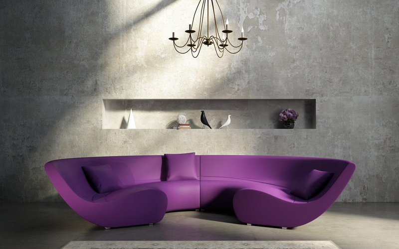 interior, sofa, style, flowers, 2K