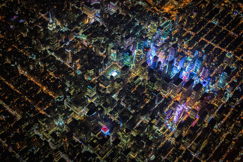 city, 2K, no people, building exterior, illuminated, decoration, full frame, modern, pattern, night, building, New York City, buildings, low angle view