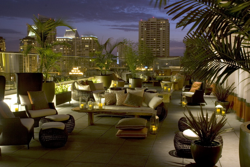 outdoors, penthouse, nature, tiled floor, design, style, building exterior, building, luxury hotel, interior, illuminated, table, glass, tropical climate