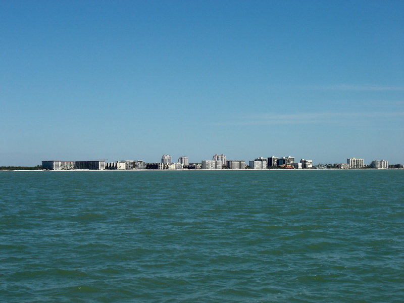 nautical vessel, building exterior, Florida, gulf, building, public domain, sky, city, view into land, copy space, nature, no people, Gulf of Mexico, seen