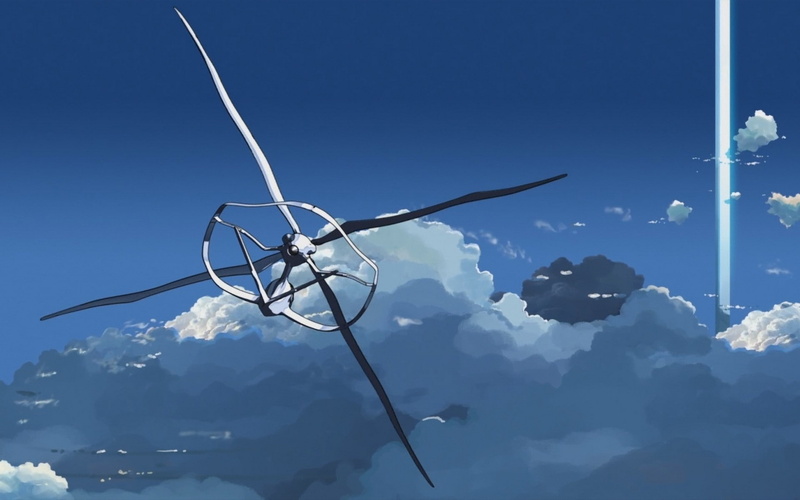 animal themes, sunlight, electricity, metal, The Place Promised In Our Early Days, clouds, beauty in nature, tree, fuel and power generation, Makoto Shinkai