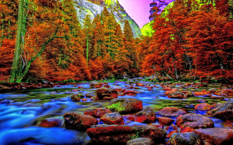 river, desktop, park, beautiful, usa, california, valley, national, hd, autumn, 2K, mountain, yosemite