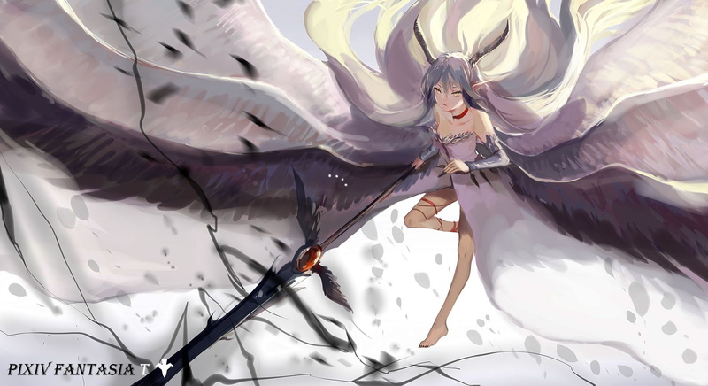 people, lifestyles, digital composite, weapon, Pixiv Fantasia, white color, anime, textile, clothing, leisure activity, art and craft, casual clothing