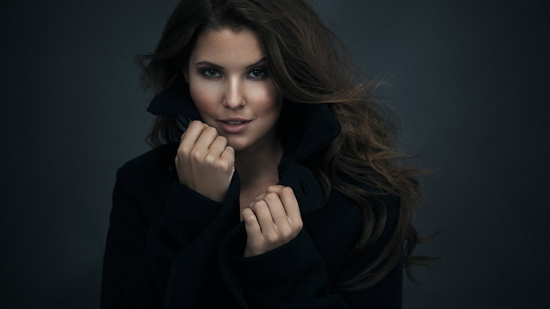 Girl, Woman, Brunette, Brown Eyes, Women, Long Hair, 1080P, Amanda Cerny