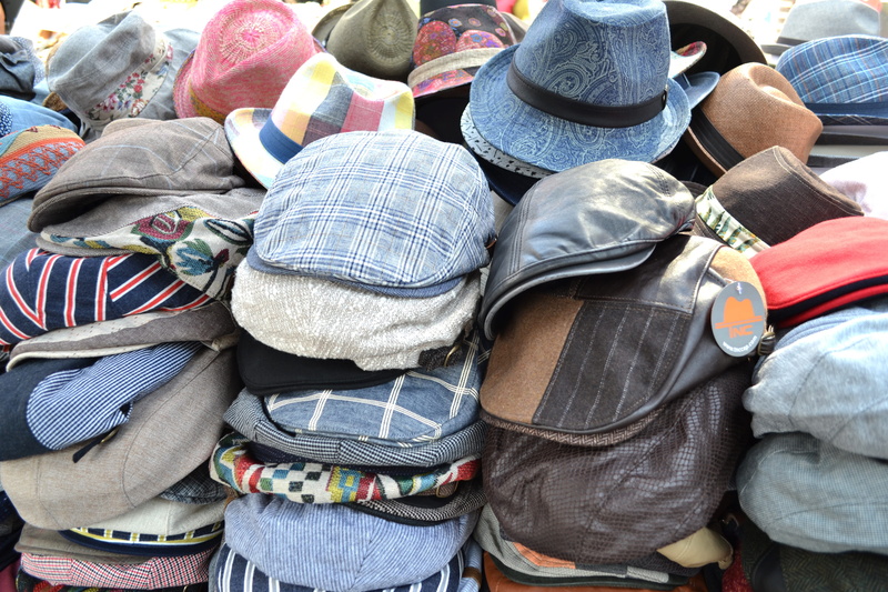 no people, abundance, cap, clothing, shade, variation, props, fabric, hat, felt, day, full frame, still life, large group of objects, high angle view, bag