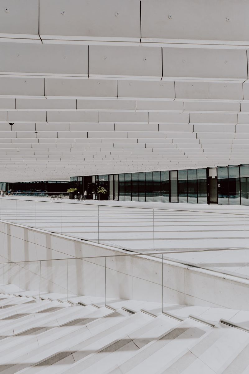 day, minimalist, architecture, portugal, glass - material, 5K, empty, ceiling, city, building, no people, lisbon, minimal, white color, absence, headquarters